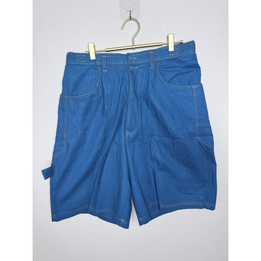 Y2K Graffito‎ Carpenter Shorts Mens 32 Blue Utility Workwear Baggy Skater